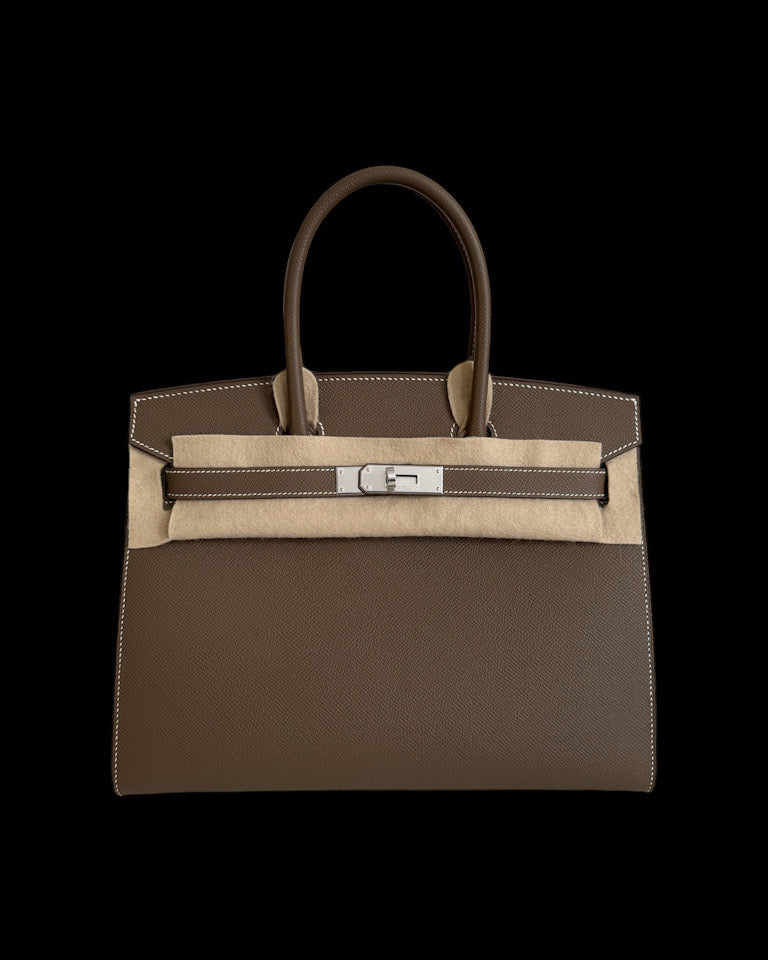 Birkin 30 Sellier Etoupe Epsom PHW CK 16 Montaigne