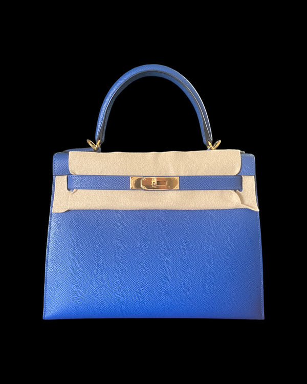 Kelly 28 Sellier - Bleu France Epsom GHW CC